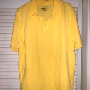 Mens NWOT Sonoma Weekend Polo Shirt Perfect Fit Yellow Size Medium